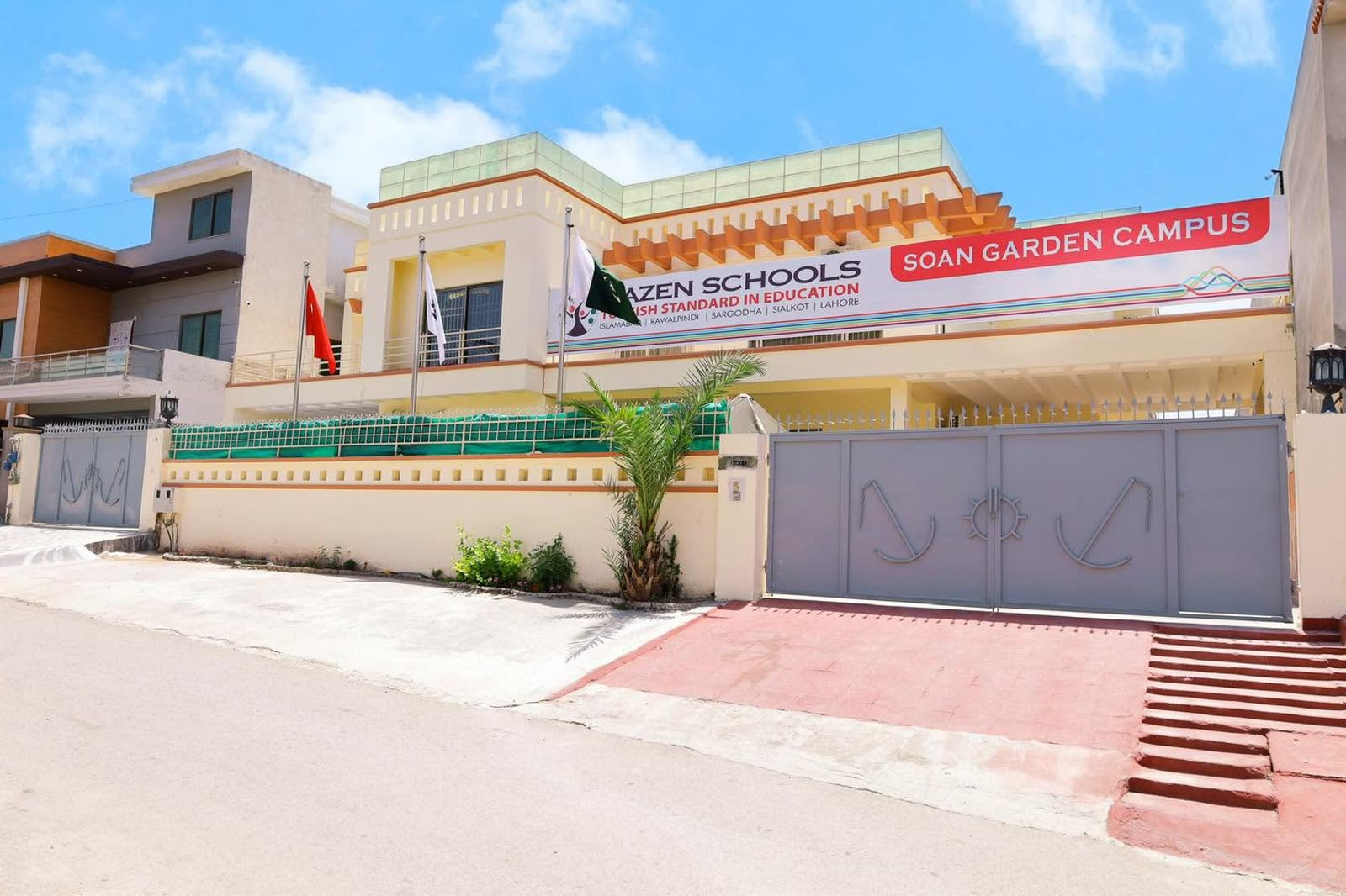 Mazen Schools Soan Garden Campus front elevation, Islamabad
